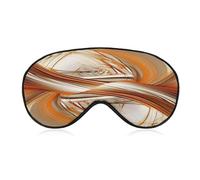 Abstract Orange White Lines Sleep Mask Block Light Eye Sleep Shade Cover Comfortable Lightweight Sleeping Blindfold Soft Breathable Night Eye Cover Adjustable Band Eye Mask for Men Women