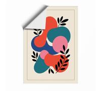 Abstract Organic Forms Mid-Century Unframed Wall Art Print A4 (29.7×21cm), Wall Decor for Living Room, Bedroom, Office & Home, Art Gift