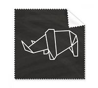 Abstract Origami Rhinoceros Geometric Shape Glasses Cloth Cleaning Cloth Phone Screen Cleaner 5pcs Gift