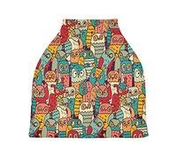 Abstract Owls Birds Baby Car Seat Cover Canopy Stretchy Nursing Covers Breathable Windproof Winter Scarf for Infant Breastfeeding Boys Girls