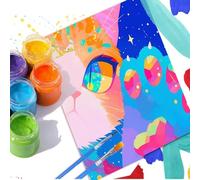 Abstract Paint by Numbers for Adults Beginners, Cat Paint by Numbers Kits with Brushes, DIY Watercolor Oil Paintings Arts And Crafts Hobbies for Adults Women Gifts, No Framed, Wall Art 24x31 Inch d118