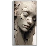 Abstract Paint by Numbers for Adults Beginners, DIY Large Acrylic Paint by Number Kits on Canvas 40x100cm/16x40in, Panoramic Wall Art for Home Decor Arts and Crafts Gift, Sculpture,Frameless,w-363k