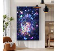 Abstract Paint by Numbers for Adults Butterfly Adult Paint by Numbers with Frame 36x48inch/90x120cm DIY Color Canvas Wall Art Oil Paintings with Acrylic Paints and Brushes for Home Wall Decor b-87