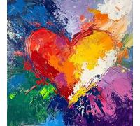 Abstract Paint By Numbers for Adults, Love Painting By Numbers for Adults, DIY Craft Kits for Kids On Personalised Canvas for Beginner, Includes Acrylic Paint, Funny Gifts for Women 70x70cm 3-186