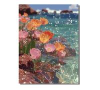 Abstract Paint by Numbers for Adults, Paint by Numbers Flower, 36 Pigments DIY Oil Painting Kits on Canvas with Brushes, Hobbies for Women, Painting for Home Wall Decor Gifts 32 x 44 inch ZBSWK313
