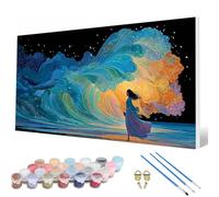 Abstract Paint by Numbers for Adults, Paint by Numbers Landscape Pattern Design Painting Kits, Acrylic Painting Kit with Brushes Adult Crafts for Room Decor, Wall Art, Gifts 50 x 100 cm -hcw2507SD