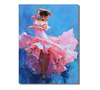 Abstract Paint by Numbers for Adults with Frame, Paint by Numbers Dancer, Easy DIY Oil Painting Kits on Canvas with Brushes, Hobbies for Women, Painting for Home Wall Decor Gifts 16x22 in ZBSDK542