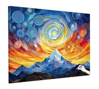 Abstract Paint by Numbers for Adults with Frame Paint by Numbers Landscape Kits for Children Beginner Hobbies for Adults Women DIY Acrylic Pigment Canvas Painting Kits Gifts for Women 80x60cm W-87