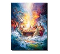 Abstract Paint by Numbers for Children, 20x28in Large Paint by Numbers for Adults The Last Supper, DIY Oil Paintings Crafts Hobbies Gifts With Brushes and Acrylic Pigment Home Wall Decor KSWWK932