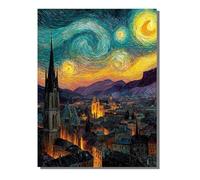 Abstract Paint by Numbers for Children, 24x32 inch Large Paint by Numbers for Adults Starry Sky, DIY Oil Paintings Crafts Hobbies With Frame Brushes and Acrylic Pigment Home Wall Decor Gifts KSWDK805