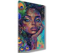 Abstract Paint by Numbers for Children Beginners, Painting by Numbers for Kids 6-12, DIY Color Canvas Oil Painting Kits with Acrylic Paint Brushes for Home Room Decor, 36x72inch Woman,Frameless,1438-W