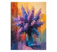 Abstract Paint by Numbers Kit for Adults Flower Acrylic Paint by Numbers 32x24 In, Canvas Painting Craft Kits for Kids Wall Decor, Canvas Wall Art Painting for Home Decor Gifts for Women JLYH-3485