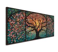 Abstract Paint by Numbers Tree Paint by Numbers Kits, Painting by Number for Adults with Frame, DIY Acrylic Oil Painting Kits for Kids or Beginner with Brushes, Home Decor 28x56 inch/70x140cm k-1374