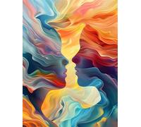 Abstract Paint by Numbers, Woman Paint by Numbers for Adults, Painting by Numbers Kids Beginners on canvas, DIY Oil Paint by Number Art Craft Kits, for Home Decor Gifts 40x50cm/16x20 Inch Frameless