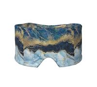 Abstract Paint Gold Glitter Blue Marble, Full Eye Covers Light Blocking Eye Mask Sleep Eye and Ear Muffs
