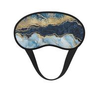 Abstract Paint Gold Glitter Blue Marble, Full Eye Covers Light Blocking Eye Masks Blackout Sleep Eye Muffs