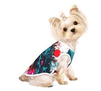 Abstract Paint Splashes Print Comfortable Pet Vest, Sleeveless Breathable Top, for Small Puppy Kitten Daily Wear