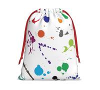 Abstract Paint Splashes Print Gift Drawstring Bag Reusable Pouch Party Favors Birthdays Weddings Daily Sack