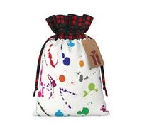 Abstract Paint Splashes Print Gift Drawstring Bags For Holiday Wedding Seasonal Celebrations Reusable Pouches