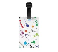 Abstract Paint Splashes Print Luggage Tag for Suitcases Daily Use Identification Labels Airports Travel Bag Tags