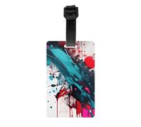 Abstract Paint Splashes Print Luggage Tags Easy-to-Identify Suitcases Labels Cruises Air Travel Everyday Use