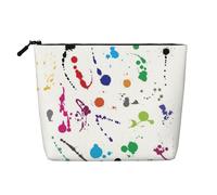 Abstract Paint Splashes Print Makeup Bag, Toiletry Organizer,One Pack for Multiple Daily Uses, Business Trip Companion