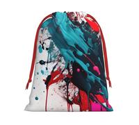 Abstract Paint Splashes Print Multi-Functional Drawstring Reusable Gift Pouch Daily Storage All Occasions Use