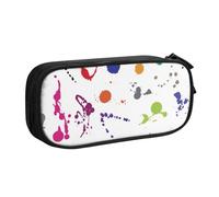 Abstract Paint Splashes Print Pencil Pouch Storage Cosmetics Art Tools Supplies Students Teachers Versatile Use