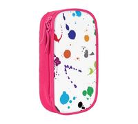 Abstract Paint Splashes Print Practical Pencil Case Multi-Compartment Office Travel School Art Daily Supplies