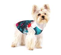 Abstract Paint Splashes print Tshirts for Small Dogs Dog's Fashion Shirt Breathable Sleeveless Shirts for Small Dogs