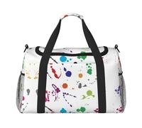 Abstract Paint Splashes Print Weekender Bag,Gym Bag with,Carry On Luggage Overnight Weekend Bag, Holdall Handbag