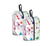 Abstract Paint Splashes Printed, Travel Shoe Bags 2 Pack, Waterproof Shoe Storage Bags, Shoe Organizer for Travel and Home