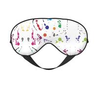 Abstract Paint Splashes Printing Reversible Design Sleep Mask, Ideal for Camping, Meditation & Shifts, Snug Fit,No Light Leakage