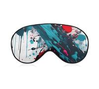 Abstract Paint Splashes Sleep Mask Comfort Travel Eye Masks with Adjustable Elastic Strap Soft Funny Block Light Sleep Eye Cover for Side Sleeper for Nap Men Women Gift