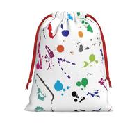 Abstract Paint Splashes Super Soft Velvet Christmas Storage Bag Festival Promotion Annual Celebration and Daily Use