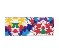 Abstract Paint Splat Pattern Extra Large Mouse Pad 12x31.5in for Office, Gaming, and Learning - Durable, Comfortable, and Environmentally Friendly