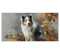 Abstract Painting by Numbers for Adults Dog Paint by Number Kits for Children Sip and Paint Kit for Adults DIY Painted Mini Paintings by Numbers Kids with Acrylic Pigment 14x28in Without Frame u-471