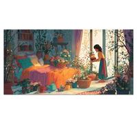 Abstract Painting by Numbers for Adults Room Paint by Number Kits for Children Sip and Paint Kit for Adults DIY Painted Mini Paintings by Numbers Kids with Acrylic Pigment 14x28in Without Frame u-303