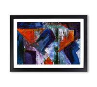 Abstract Painting by S.Johnson Framed Wall Art Print A2 Black