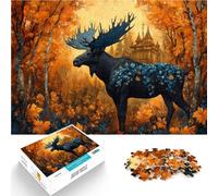 Abstract painting ElkJigsaw Puzzle for Adults 1000 Pieces Challenging Game and Family Play Parent-child interaction 38x26cm
