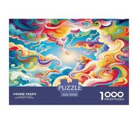 Abstract Painting Jigsaw Puzzles Great Gift for Adults 1000 Pieces Educational Games Home Decors Colorful Flowing Clouds Jigsaw Puzzle for Women Men Adult 70x50cm/1000pcs