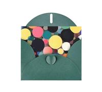 Abstract Painting Of Circles Elegant Pearl Paper Holiday Greeting Card For Christmas, Blessing Cardï¼ŒBirthday, Valentine'S Day