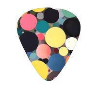 Abstract painting of circles Guitar picks, 12 pieces per pack, 3 different thicknesses, suitable for guitar, bass, ukulele and other instruments.