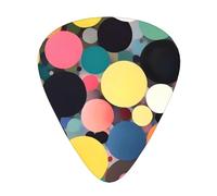 Abstract Painting Of Circles Guitar Plectrum Set Of 12, Including 3 Thicknesses Of Plectrums For Acoustic Guitars, #Ukuleles And More.