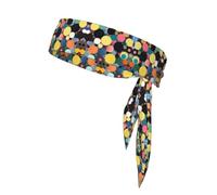 Abstract painting of circles Printed sports headbands Fitness basketball running badminton mountaineering sports headbands