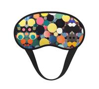 Abstract Painting of Circles Sleep Mask Soft Eye MaskBlindfold Eyeshade Smooth Comfortable Eye Cover with
