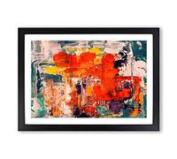 Abstract Painting Vol.101 by S.Johnson Framed Print | A2 Black Framed Wall Art | Ready to Hang | Abstract Historical Picture | Living Room Bedroom Lounge Office
