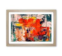 Abstract Painting Vol.101 by S.Johnson Framed Print | A2 Oak Framed Wall Art | Ready to Hang | Abstract Historical Picture | Living Room Bedroom Lounge Office