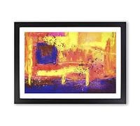 Abstract Painting Vol.109 by S.Johnson Framed Print | A2 Black Framed Wall Art | Ready to Hang | Abstract Historical Picture | Living Room Bedroom Lounge Office