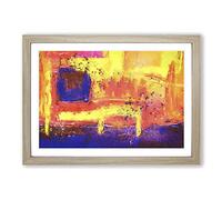 Abstract Painting Vol.109 by S.Johnson Framed Print | A2 Oak Framed Wall Art | Ready to Hang | Abstract Historical Picture | Living Room Bedroom Lounge Office
